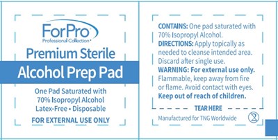 Alcohol Prep Pad Label (Forpro Alcohol Prep Pad)